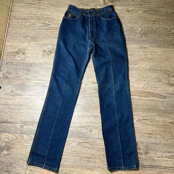 Braxton Womens‎ Blue High-Waisted Straight-Leg Denim Jeans Size 11 - Picture 1 of 12